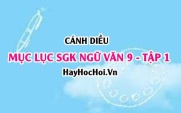 Mục lục SGK Ngữ Văn 9 tập 1 Cánh Diều